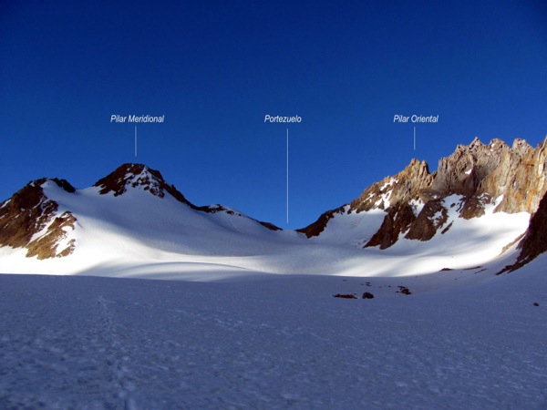 Campamento 1 y acceso al glaciar Cortaderal.