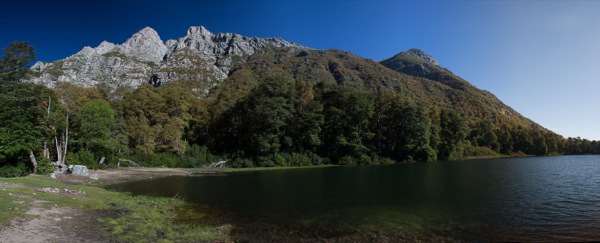 Laguna la Plata desde el lugar de campamento