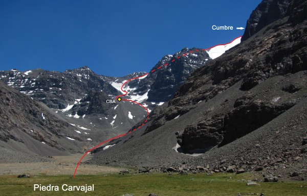 Ruta Glaciar del Rincón desde Casa de Piedra Carvajal