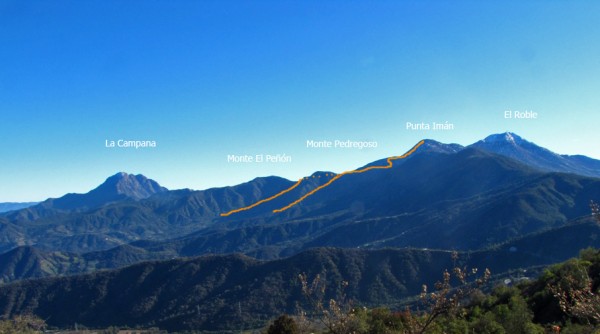 Ruta vista desde el cerro Vizcachas