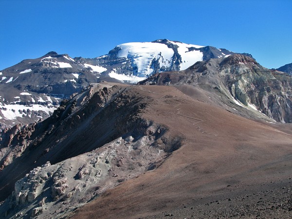 Vista de la ruta desde la base del cerro Parva