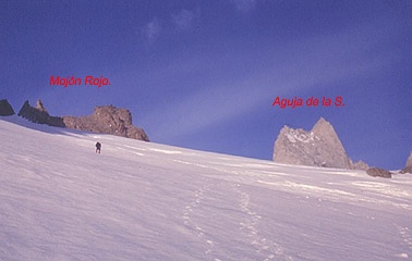 Plateau superior del glaciar de Río Blanco.