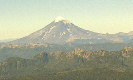 Vista del Lanín desde Chile