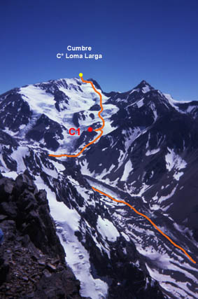 Ruta normal al Loma Larga